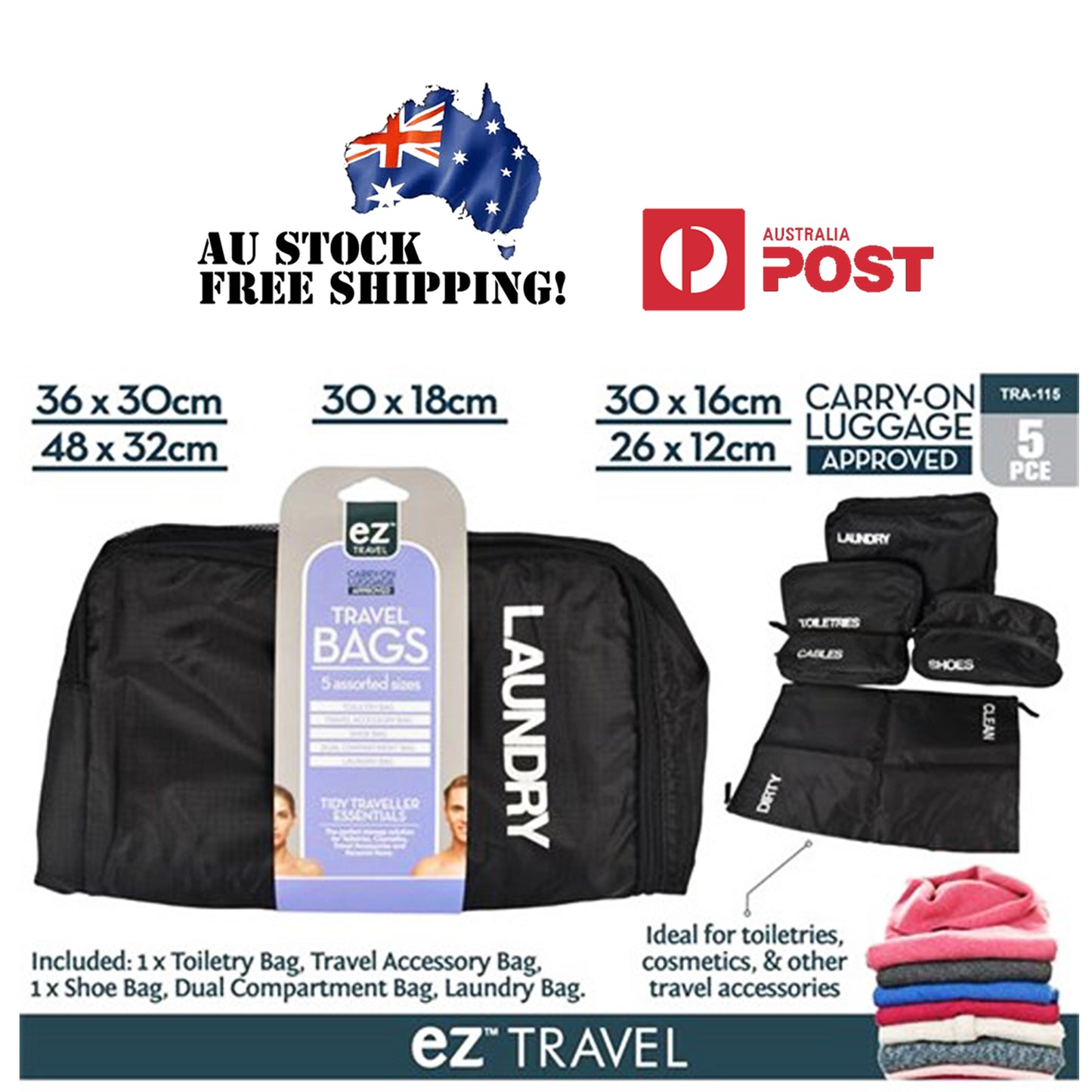 Travel Organiser Set Case Pouch Mesh Bag Luggage Cube Storage Electronics Pack