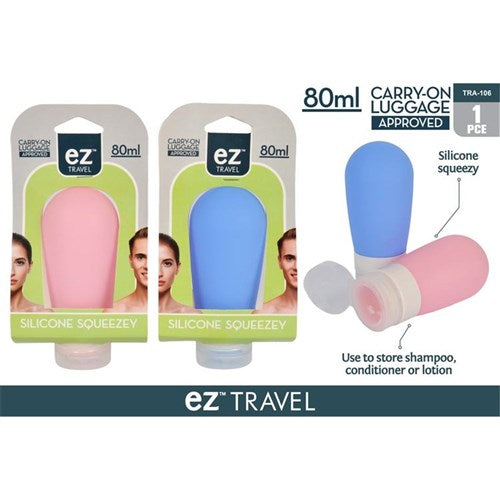 6pcs Travel Silicone Squeeze Bottle Container Liquid Shampoo Carry On 38mL 80mL