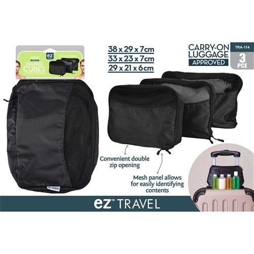 Travel Organiser Set Case Pouch Mesh Bag Luggage Cube Storage Electronics Pack