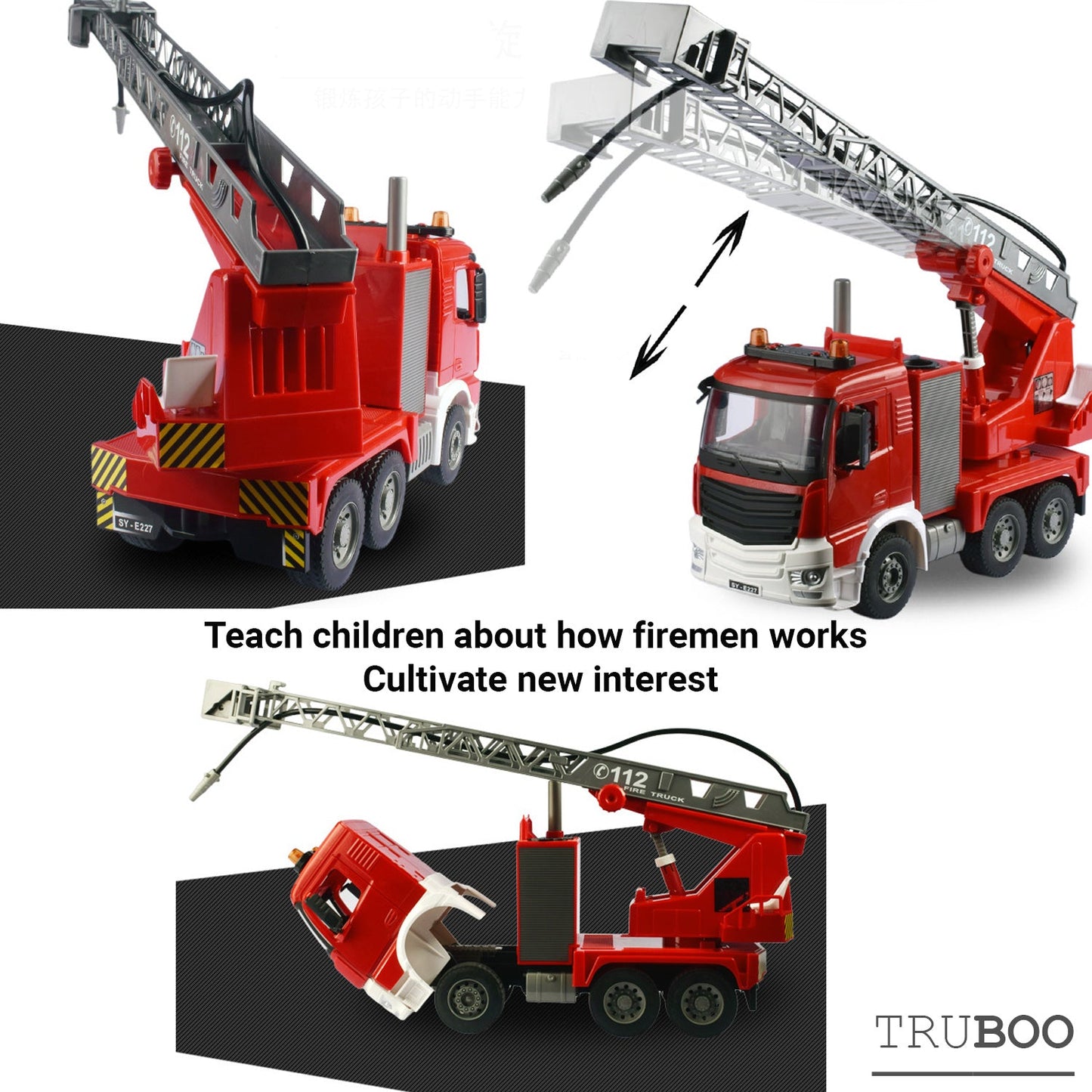 Truboo Construction Truck Toy Kids Large Vehicle Excavator Fire Engine Dumper