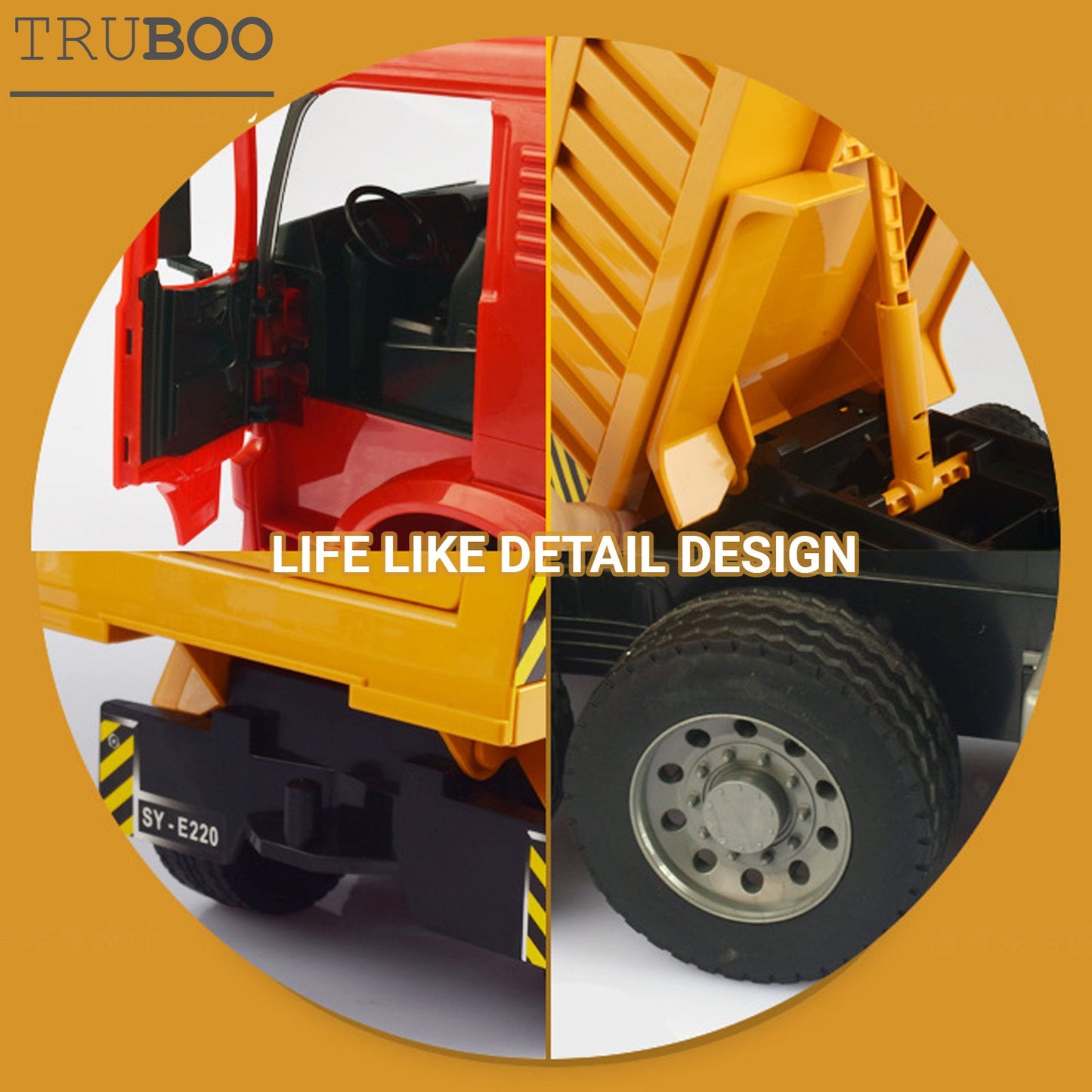 Truboo Construction Truck Toy Kids Large Vehicle Excavator Fire Engine Dumper