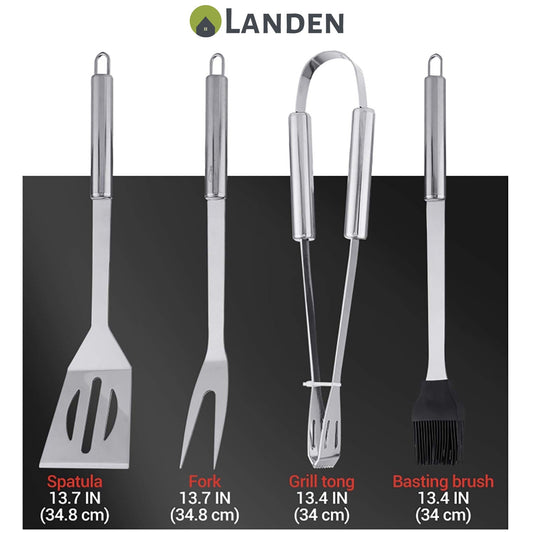 Landen BBQ Grill Tools Set Portable Barbecue Utensil Cooking Kit 5/20Pcs