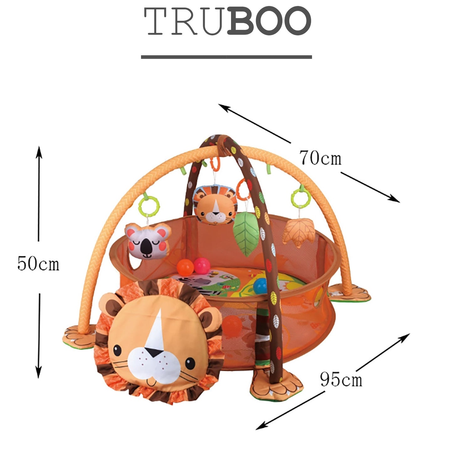Truboo 3 in 1 Baby Activity Gym Infant Play Floor Mat Ball Pit Toys Fitness