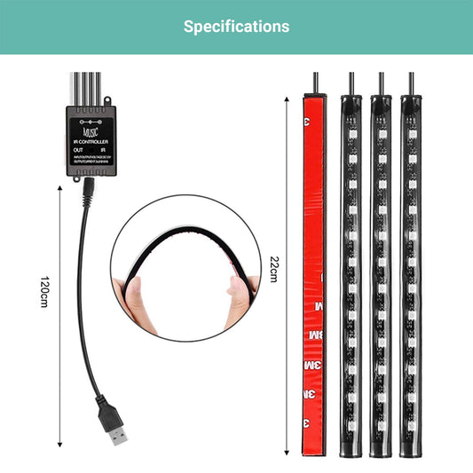 Kartech Car Interior Lights LED Wireless Decorative Music Strip Atmosphere Bar