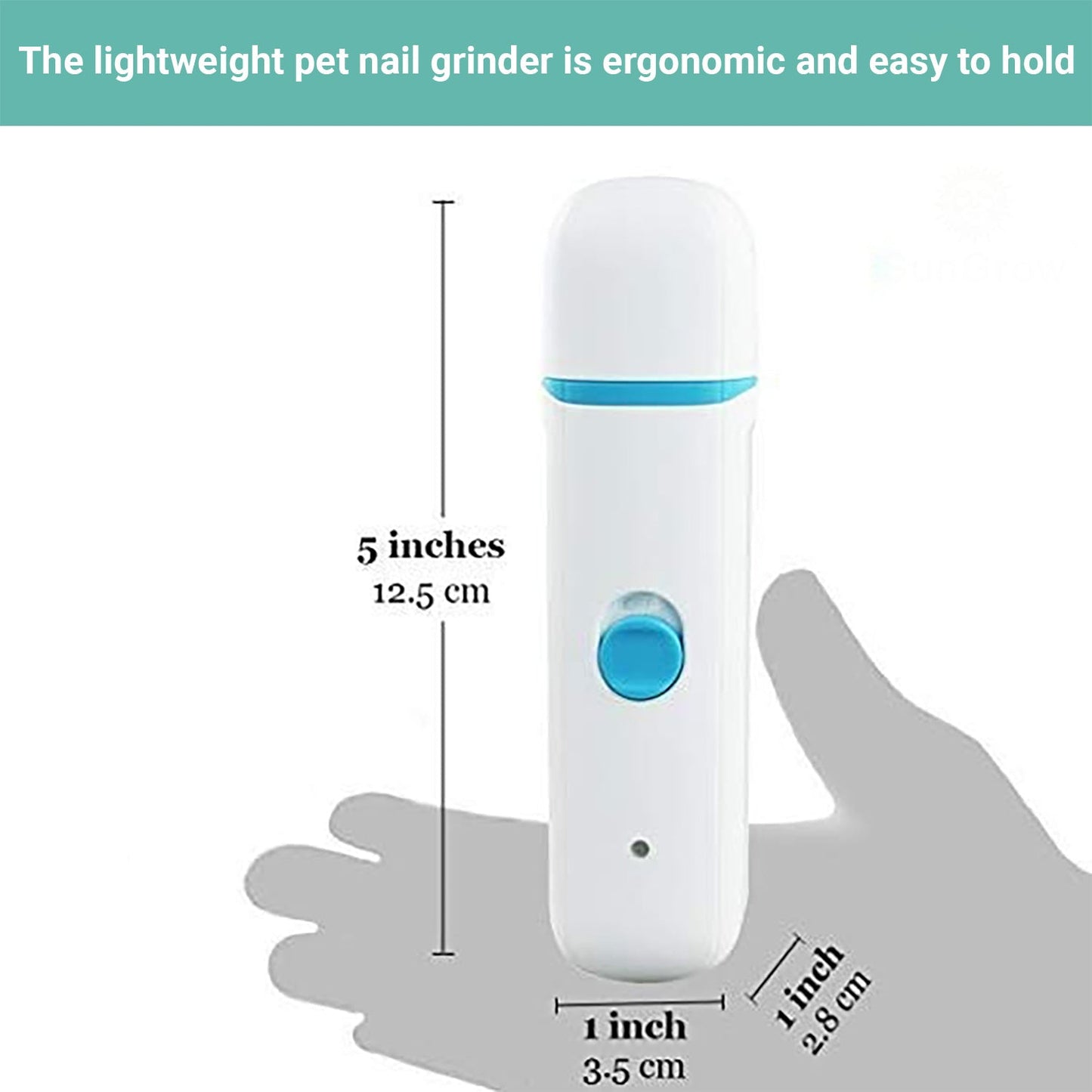 Pipers Pet Electric Nail Grinder Dog Cat Tool Claw Toe Grooming Trimmer Clipper