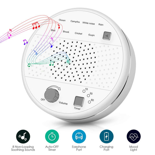 Kartech White Noise Sleep Machine Baby Sound Generator Therapy Relax Nature Aid
