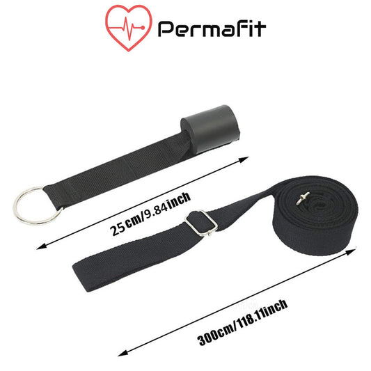 2x Permafit Leg Stretcher Yoga Straps Door Flexibility Training Band Ballet Belt