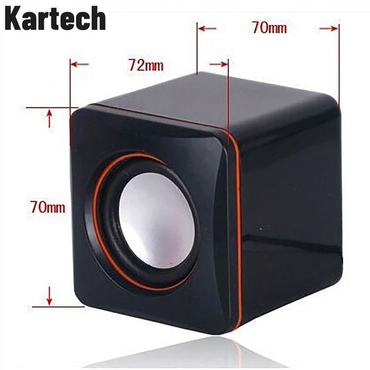 2x Kartech Mini Computer Speakers USB 2.0 Multimedia Music Stereo Desktop Sound