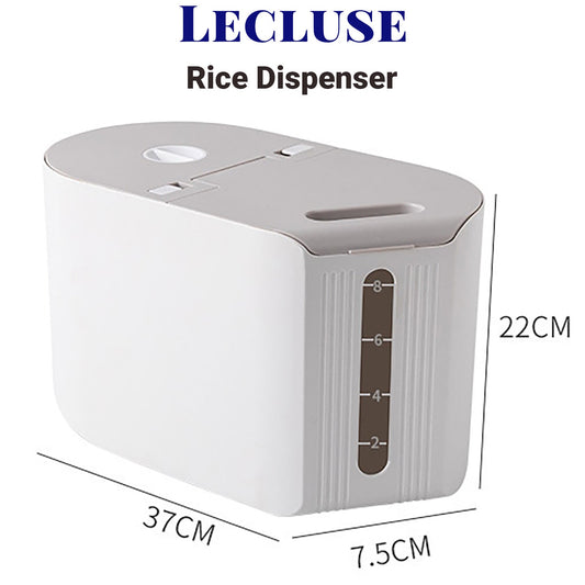 Lecluse Rice Dispenser Cereal Storage Box Spaghetti Noodle Container Sealed