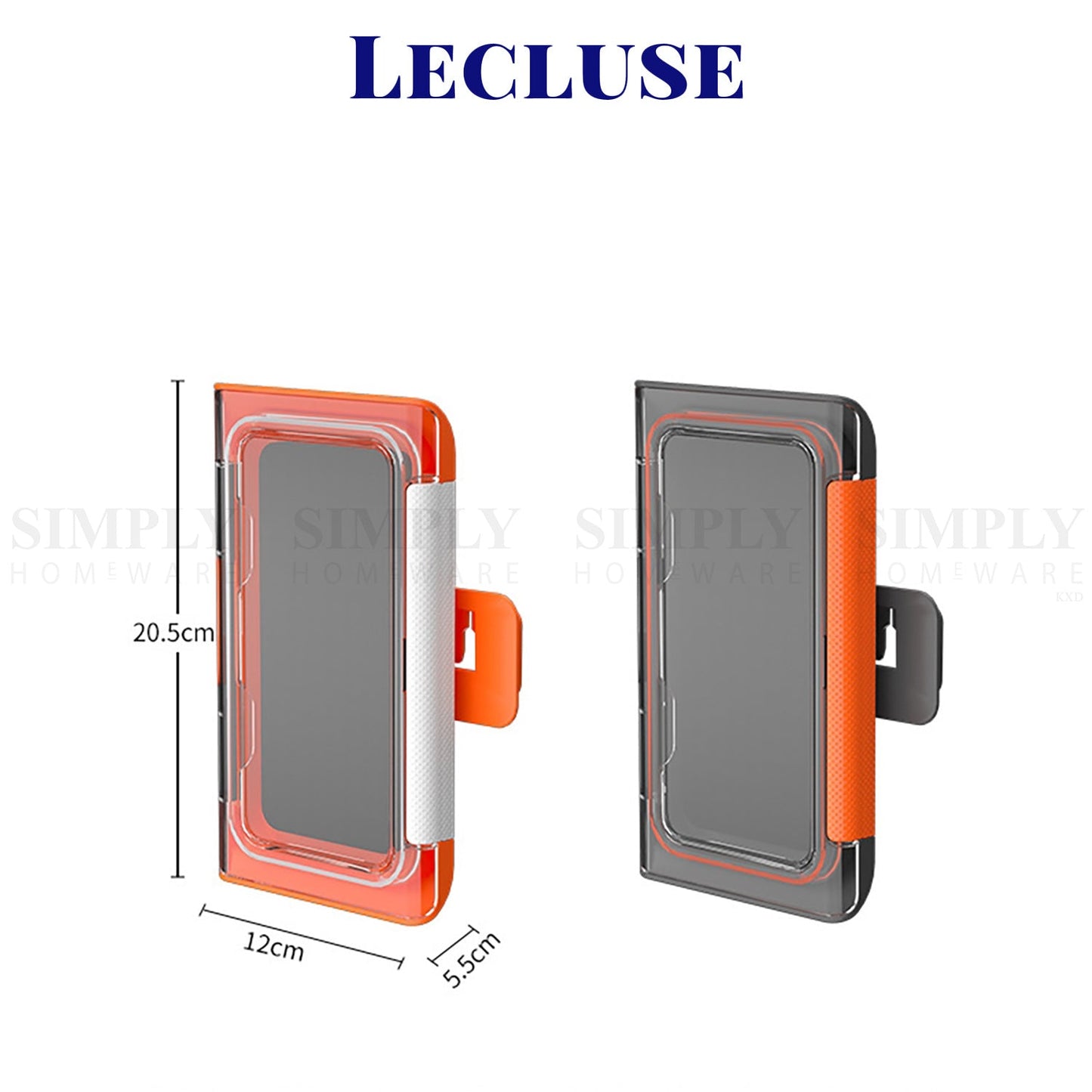 Lecluse Waterproof Phone Holder Bathroom Shower Mobile Box Touch Screen Case
