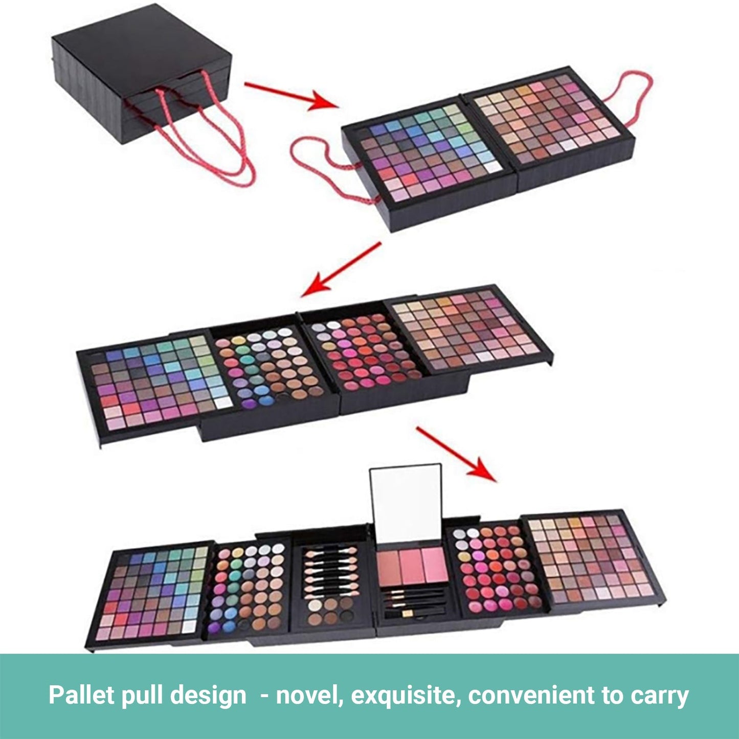 Wasel Make Up Set Eyeshadow Palette Blush Gloss Cosmetic Kit 24/74/177 Colours