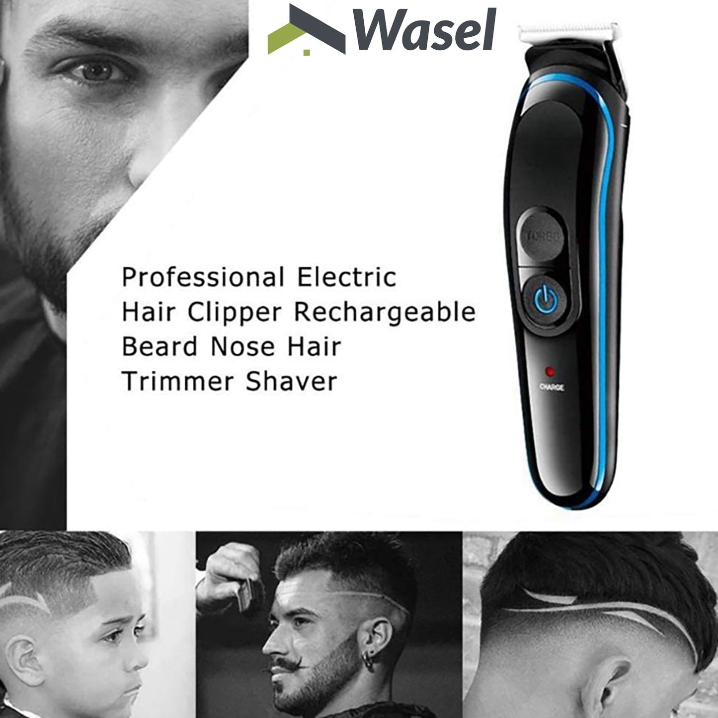 Wasel Electric Shaver Set Hair Clipper Beard Trimmer Cutter Kit Men Razor 5 In 1