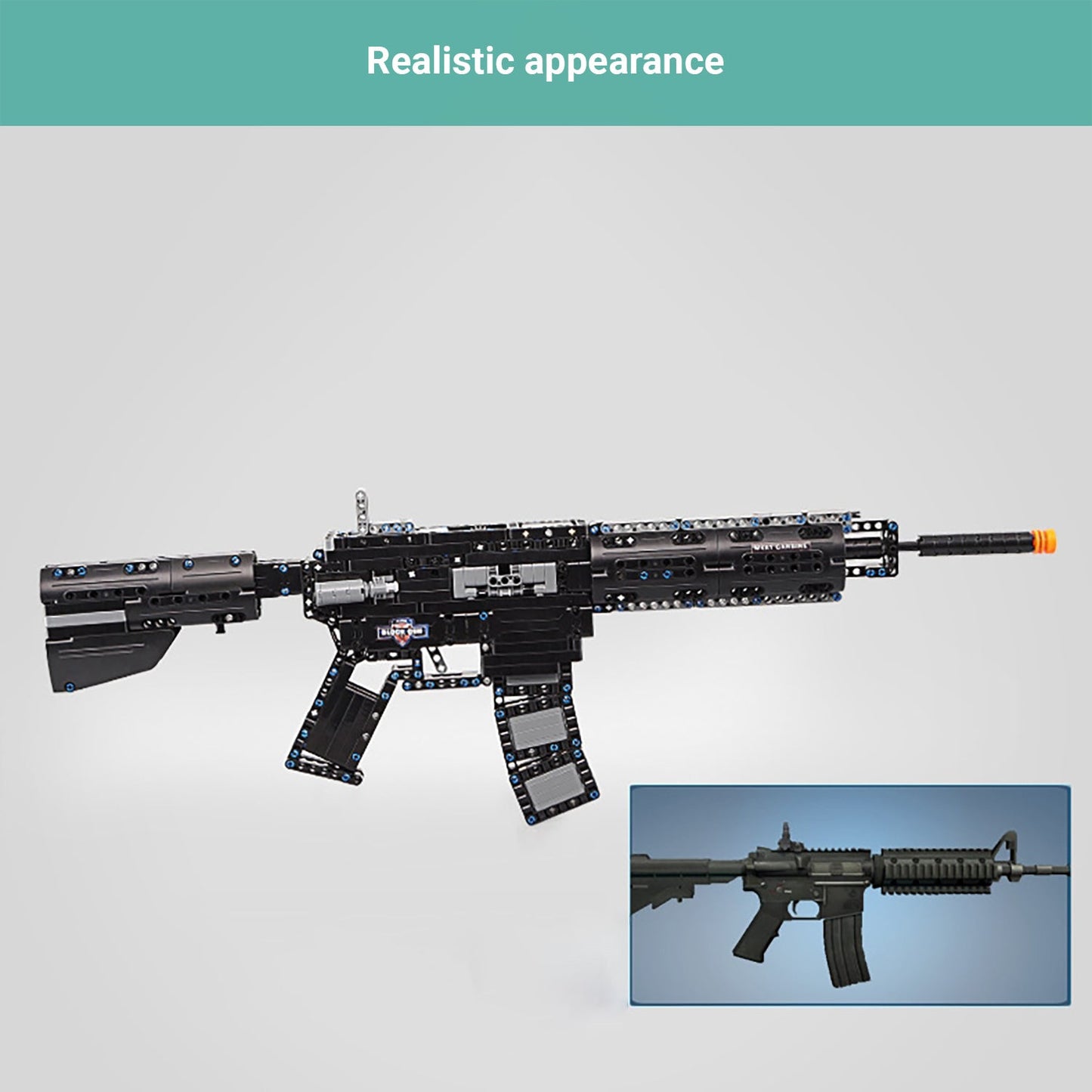Truboo Building Blocks Gun Toy Kids Bricks Adult Army DIY Model AK-47 MP5 M4A1