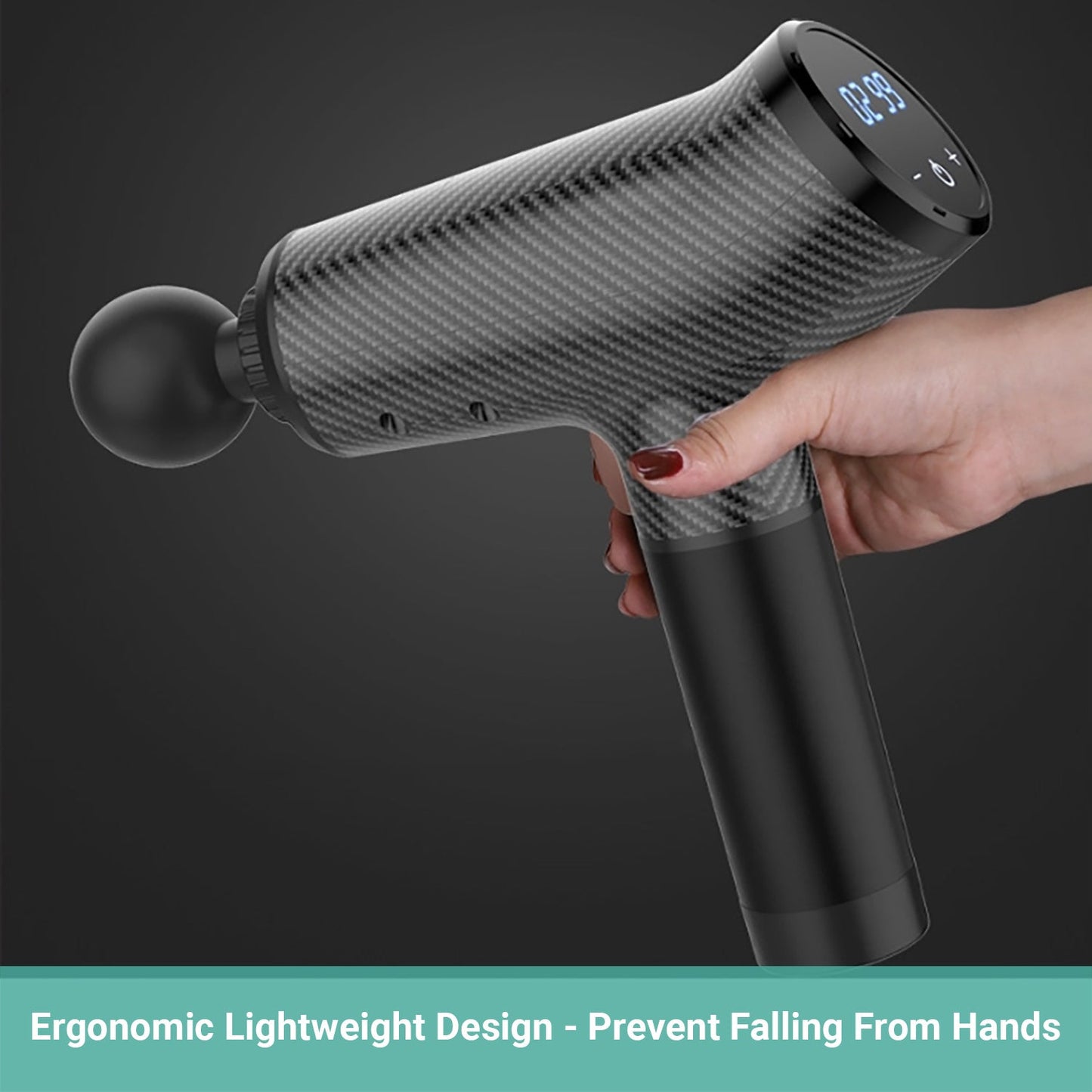 Kartech 6 Heads Massage Facia Gun Deep Tissue LCD Vibration Muscle Therapy