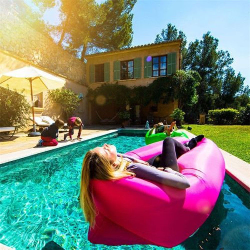 Air Sleeping Bag Lazy Chair Lounge Beach Sofa Bed Inflatable Camping Lounger