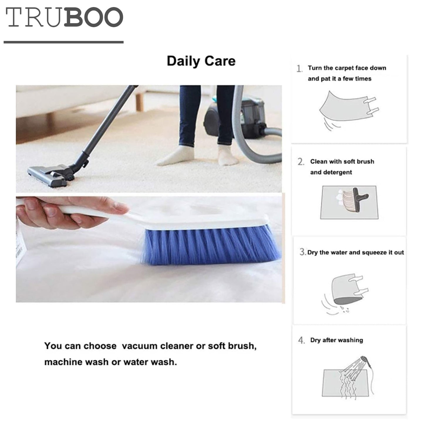 Truboo Kids Play Area Rug Velvet Carpet Baby Crawling Mat Bedroom 200x300cm