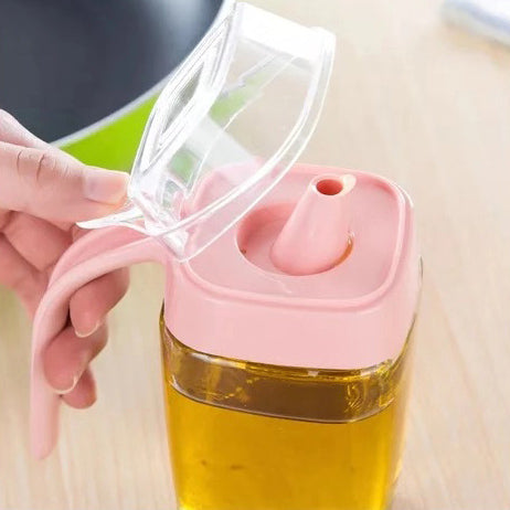 2x Glass Oil Pourer Bottle Dispenser Olive Vinegar 500ml Kitchen Leak-Proof AU