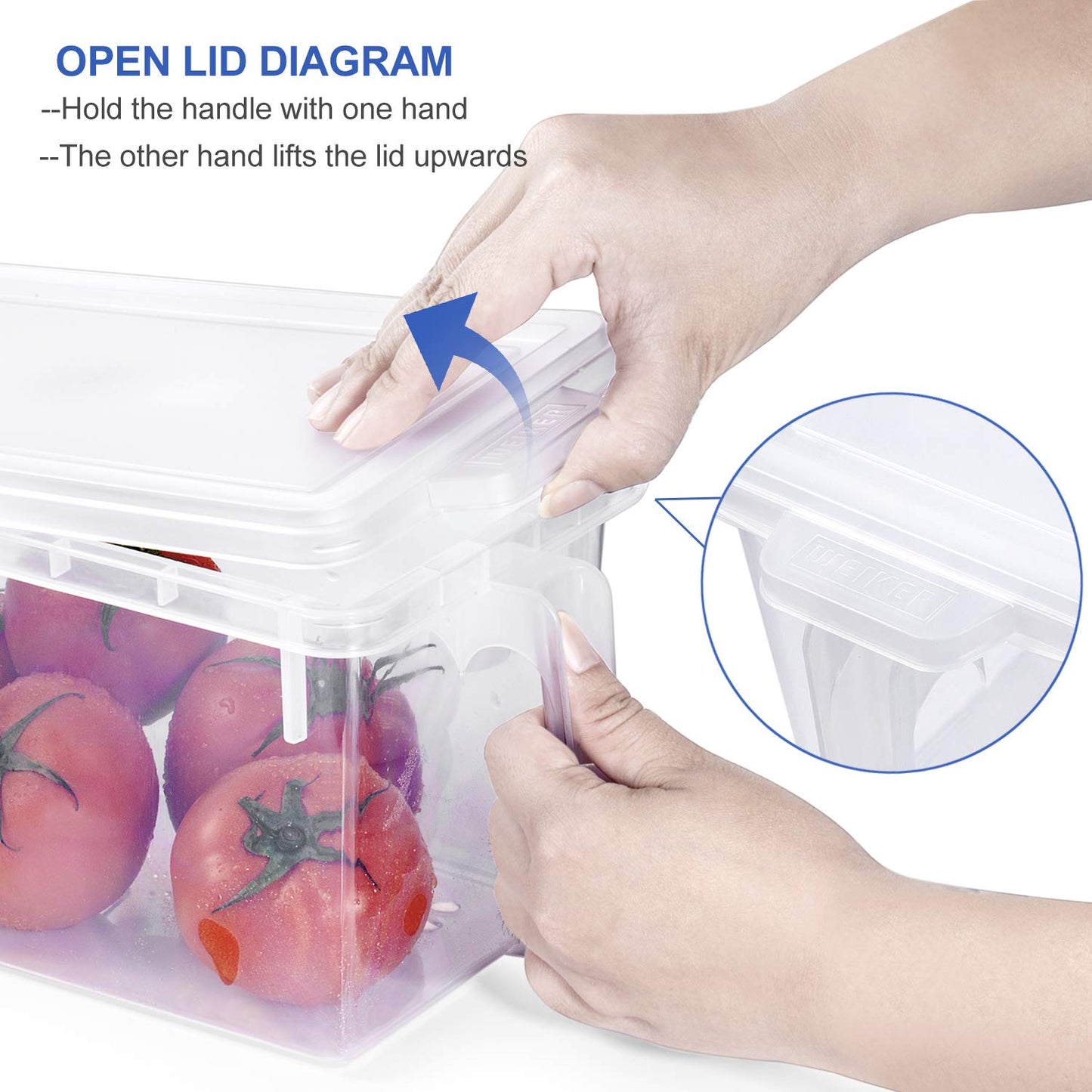 Wasel Refrigerator Storage Box Food Container Kitchen Fridge Organiser Freezer