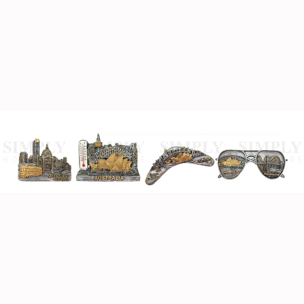 2x Australian Souvenirs Fridge Magnets Sydney Melbourne Thermometer Aussie Gift - Simply Homeware