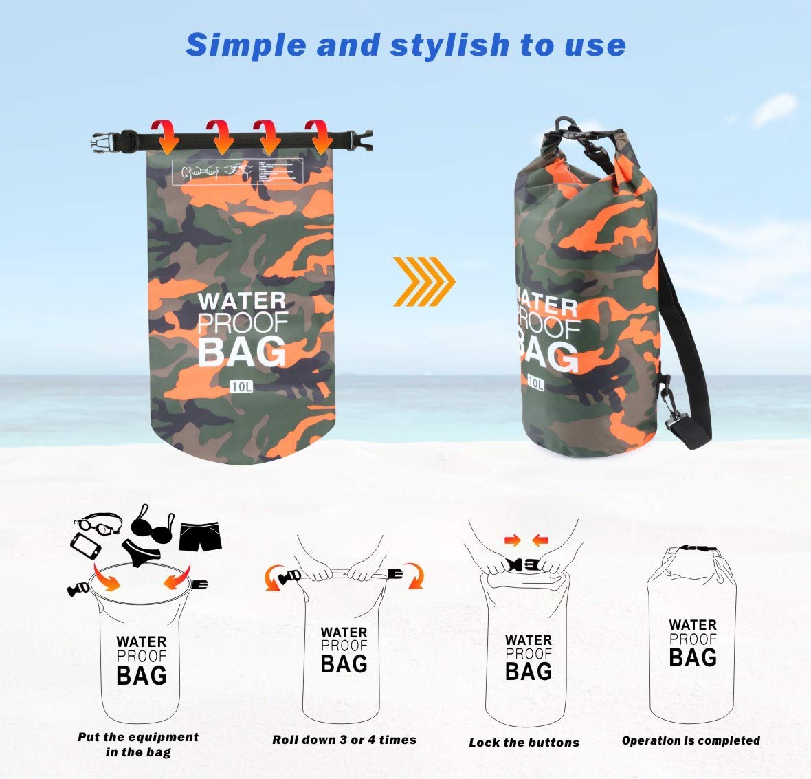 Dry Bags Waterproof Backpack 15 30L Wet Heavy Duty Diving Kayak Outdoor Rucksack