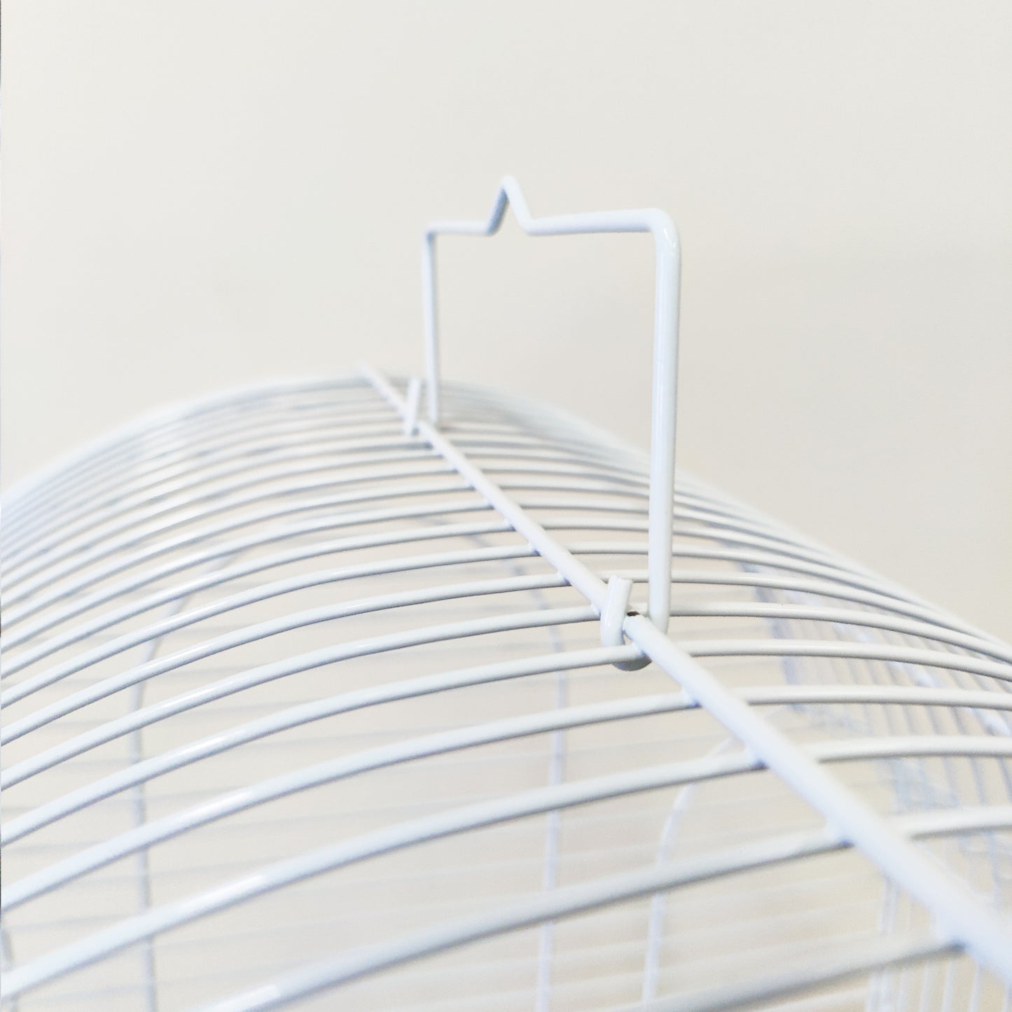 Bird Cage Premium Small Medium Metal Durable Frame Arched Roof White 42x30x57