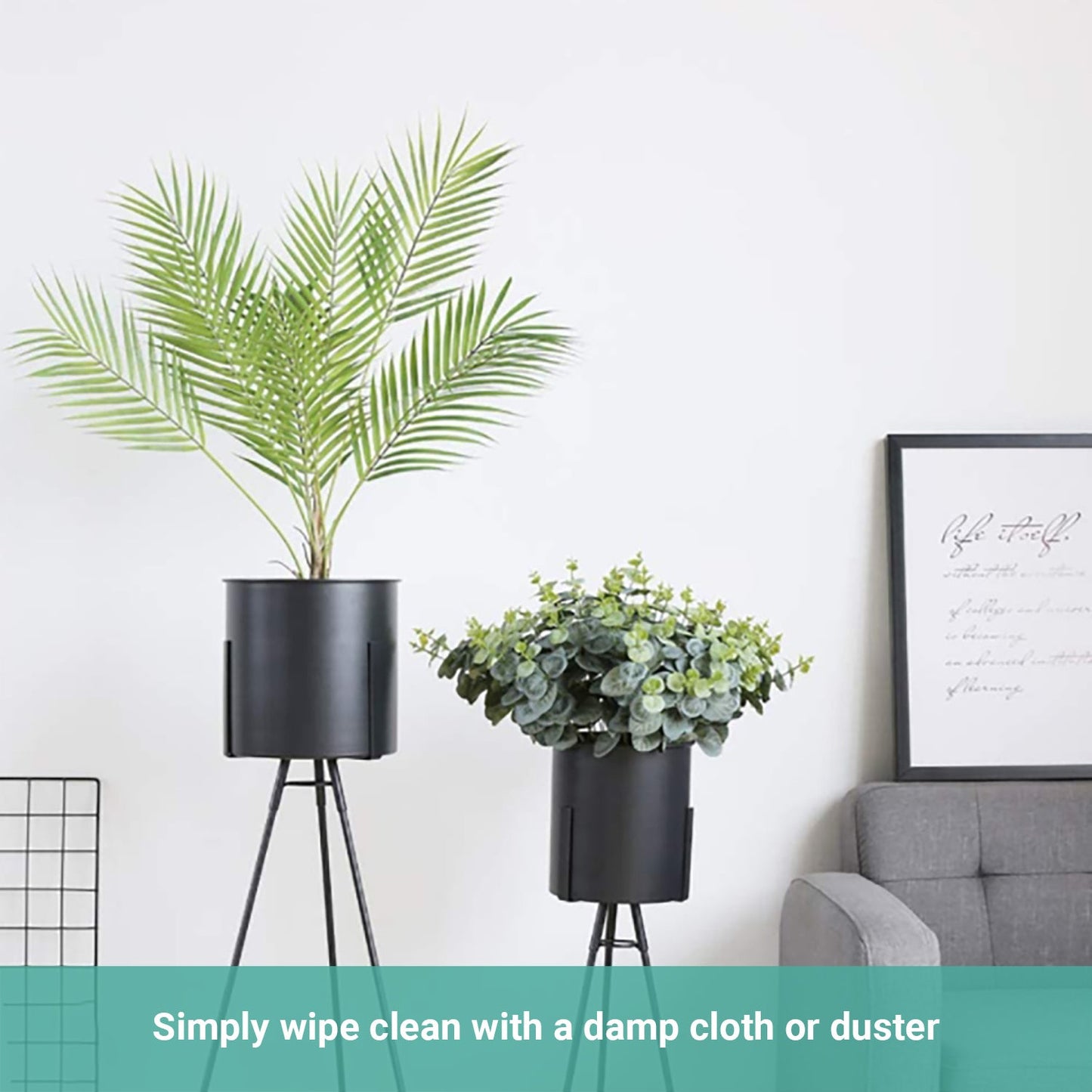 Landen Artificial Plants Fake Monstera Palm Leaves Real Touch Home Decoration
