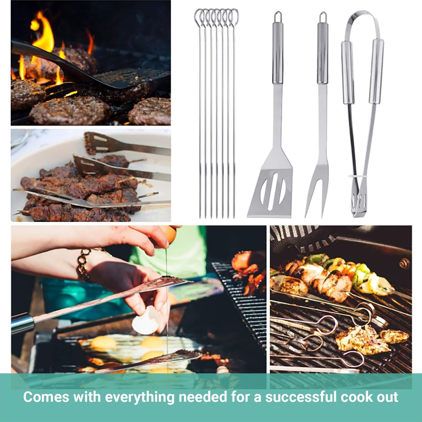 Landen BBQ Grill Tools Set Portable Barbecue Utensil Cooking Kit 5/20Pcs