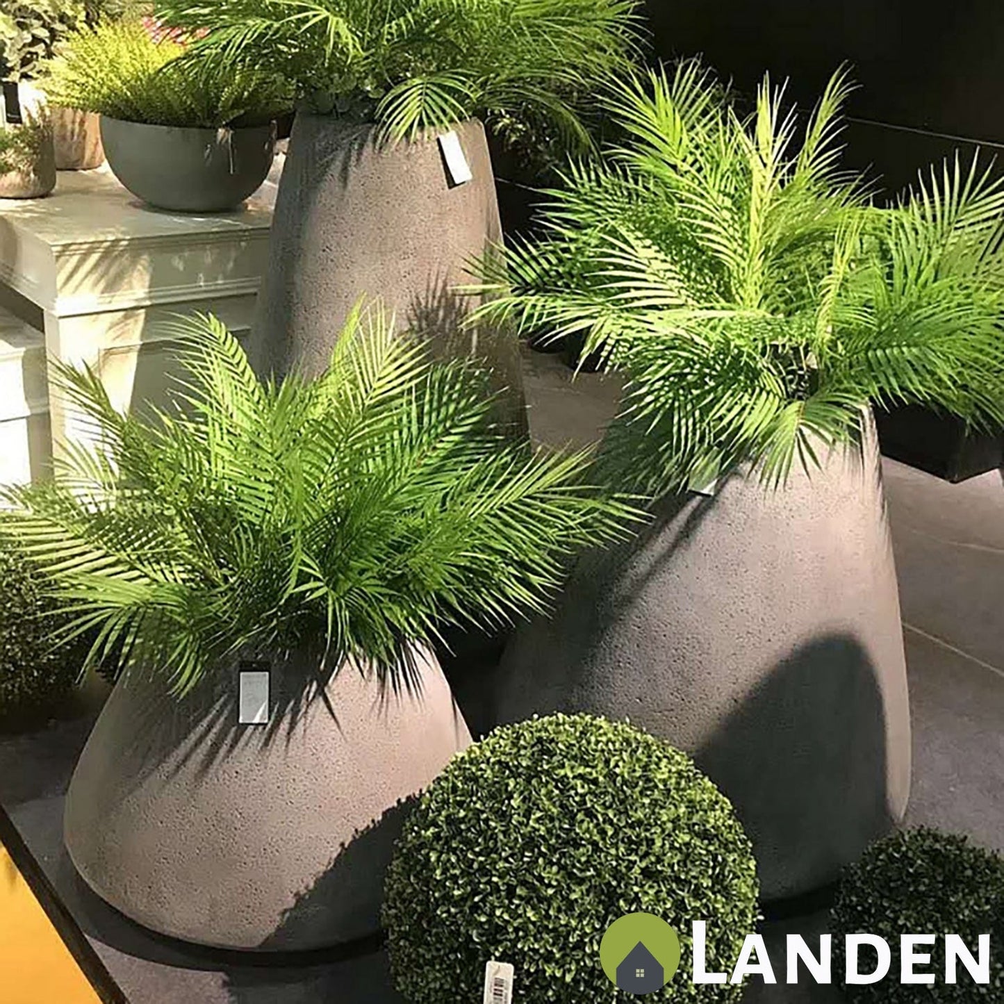 Landen Artificial Plants Fake Monstera Palm Leaves Real Touch Home Decoration