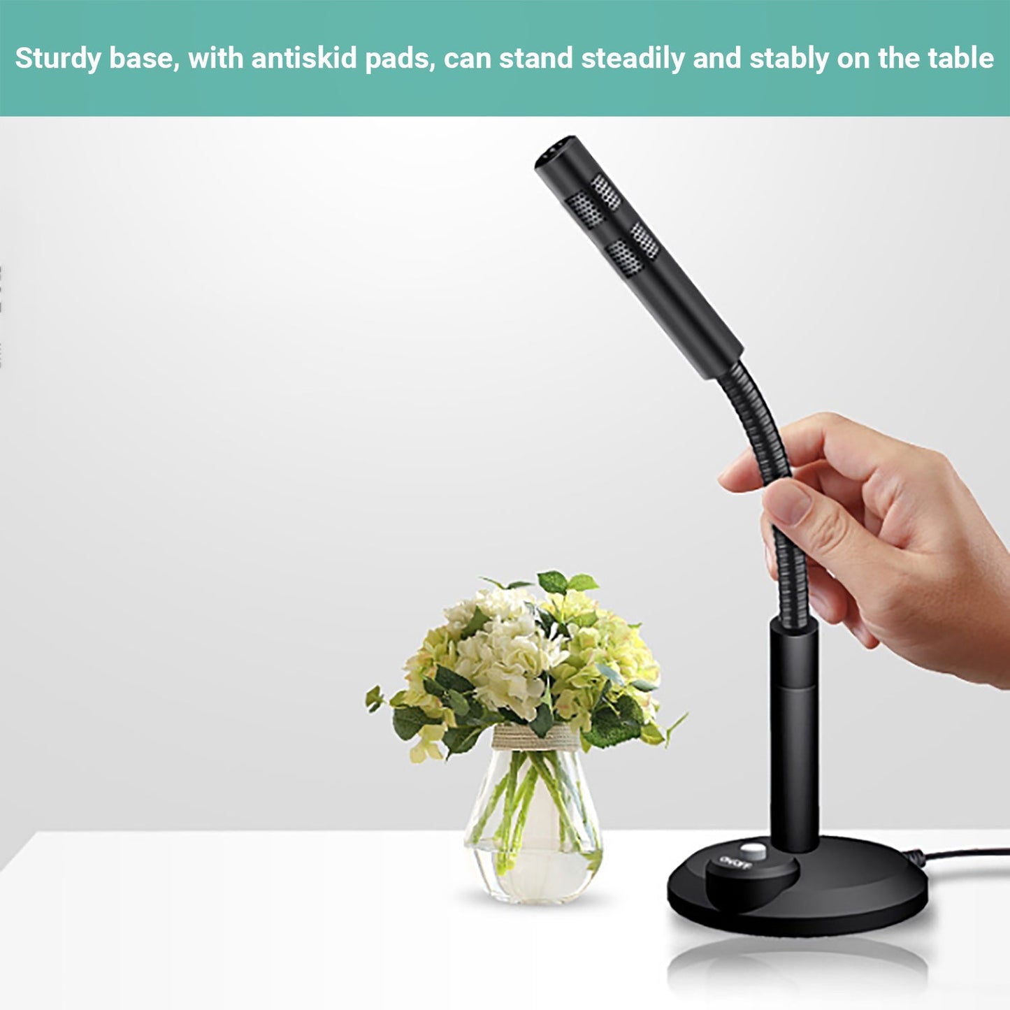 Kartech Desktop Microphone USB 3.5mm Mini Laptop Mic Plug Play Computer PC MAC