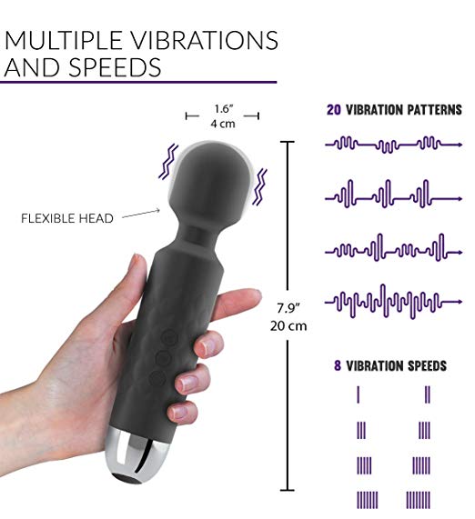 Magic Wand Vibrator Massager Handheld Body Bullet Sex Toy Cordless Adults Dildo