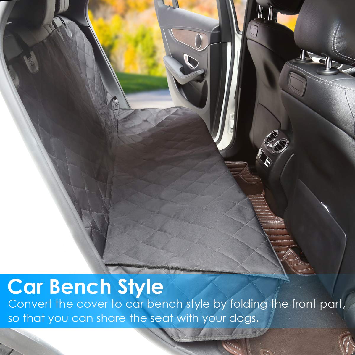 Pipers Pet Car Back Seat Cover Hammock Waterproof Protector Non Slip Mat Dog Cat