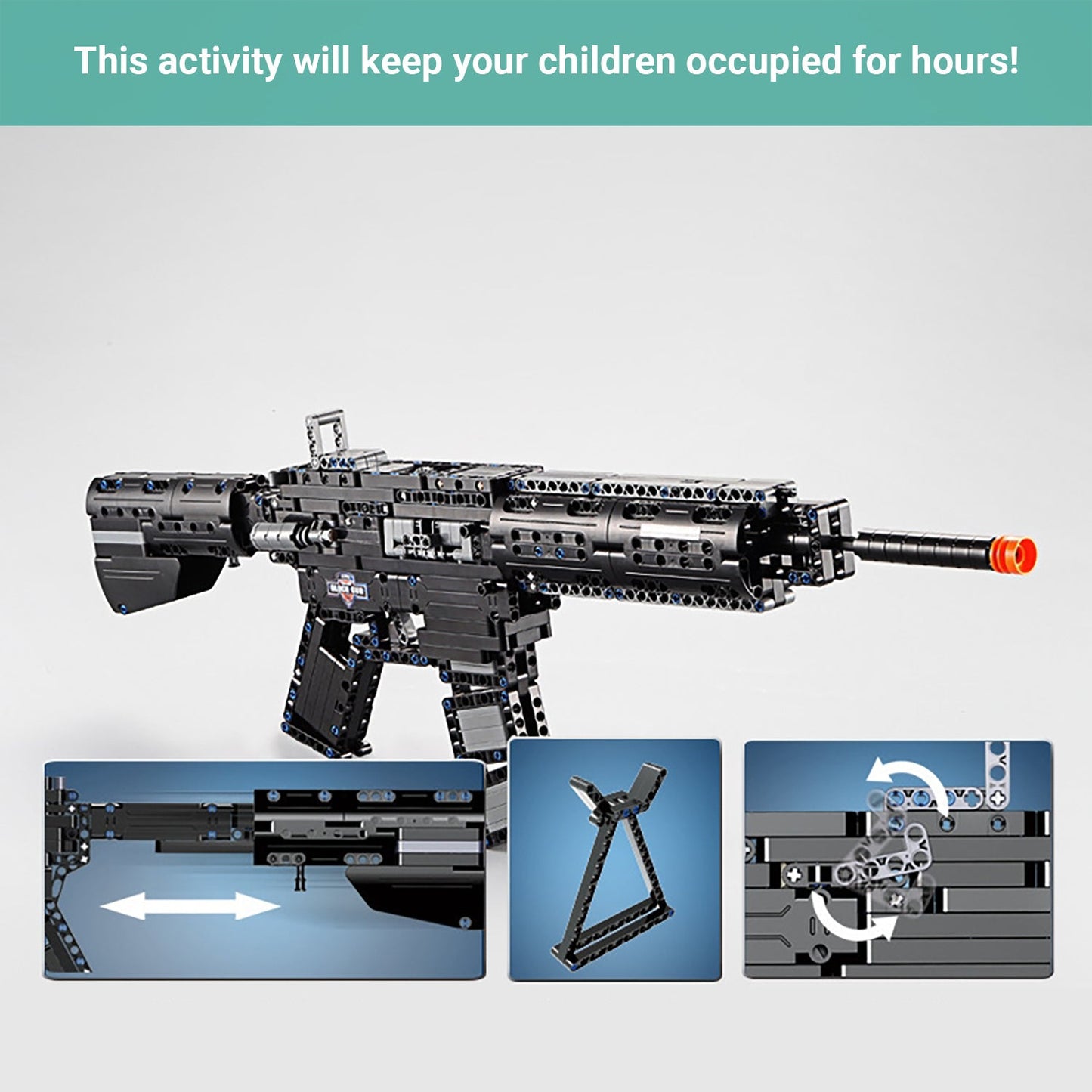 Truboo Building Blocks Gun Toy Kids Bricks Adult Army DIY Model AK-47 MP5 M4A1