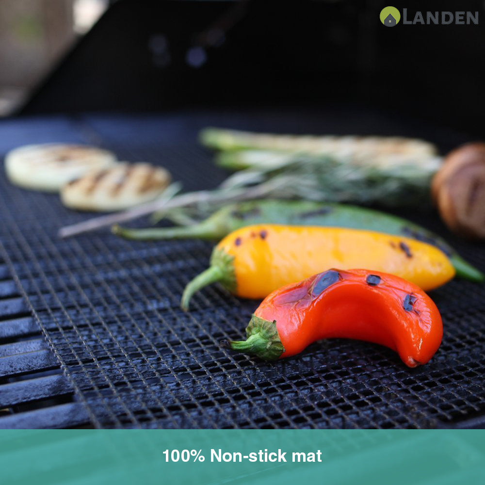 Landen BBQ Mesh Grill Mat Non-Stick Liner Cooking Barbecue Sheet Wire Baking Pad