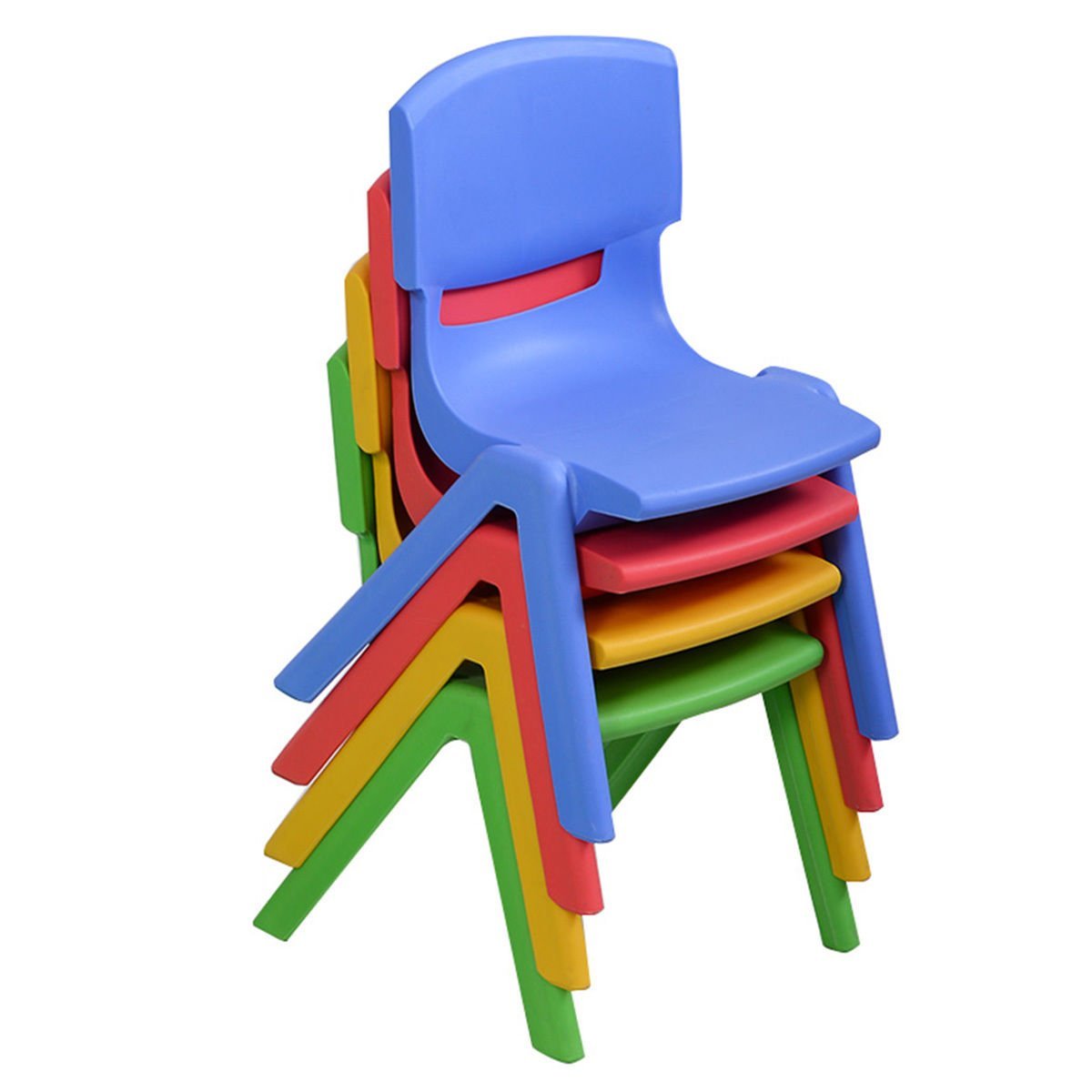 Kids Table and Chair Set Children Activity Toddler Large Plastic 6 Chairs 127x50