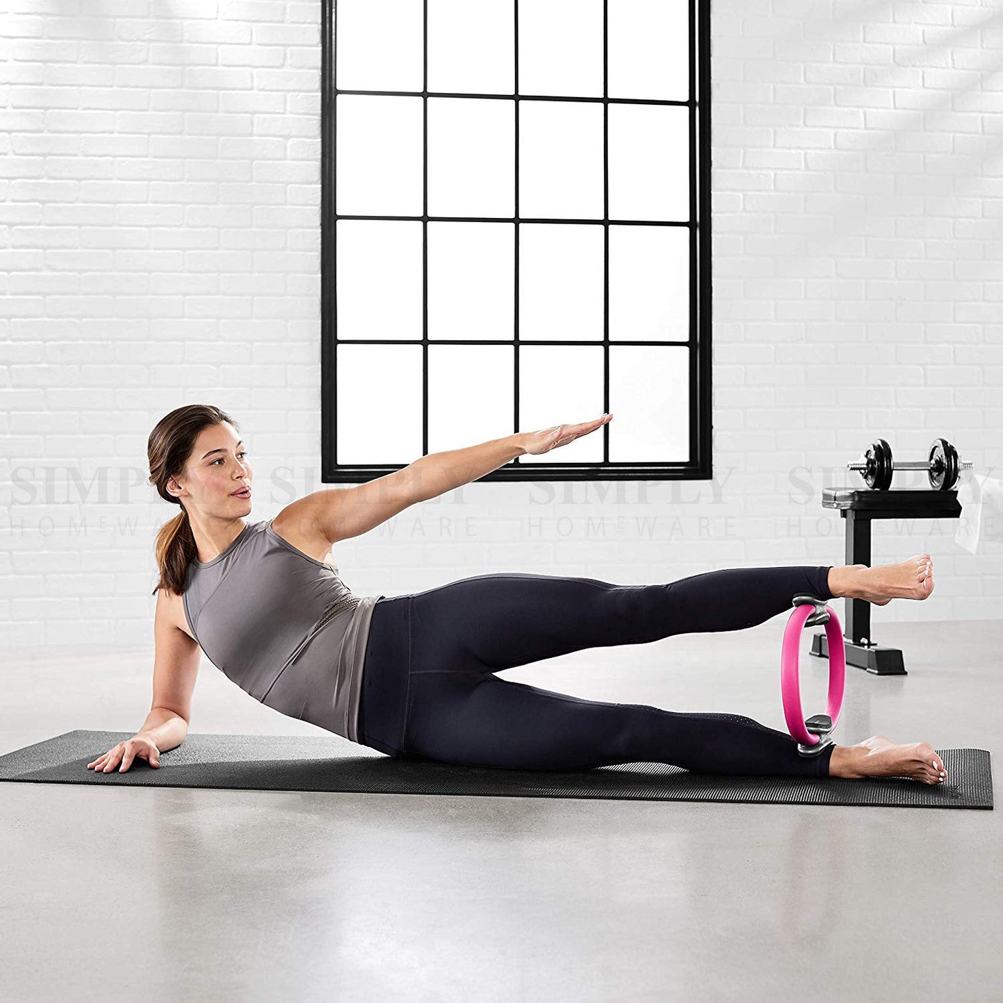 Pilates Ring Exercise Resistance Yoga Gym Rings Fitness Magic Circle Grip 37cm - Simply Homeware