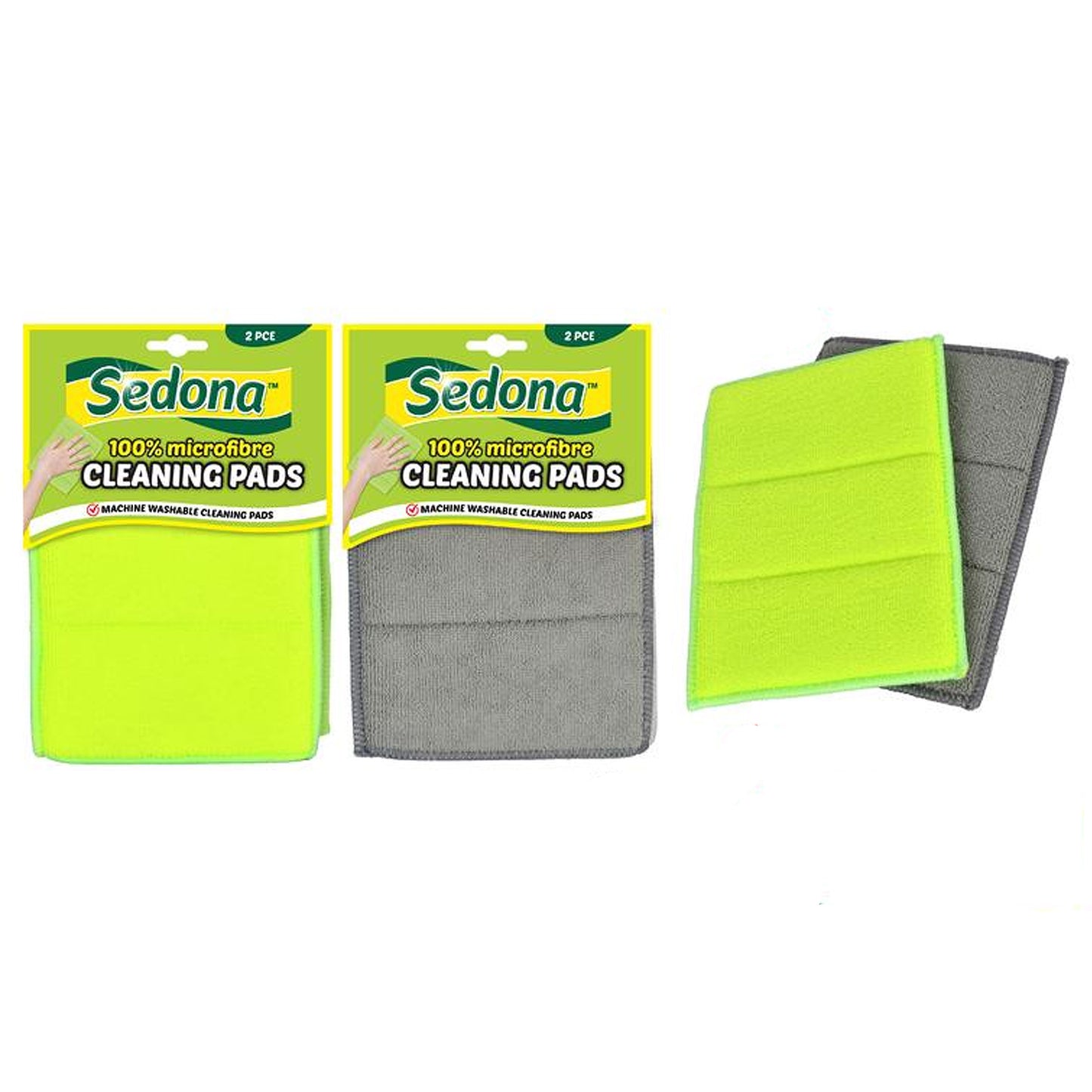 6x Cleaning Sponge Pads 100% Microfiber Microfibre Bulk Washable Mesh Scrubber