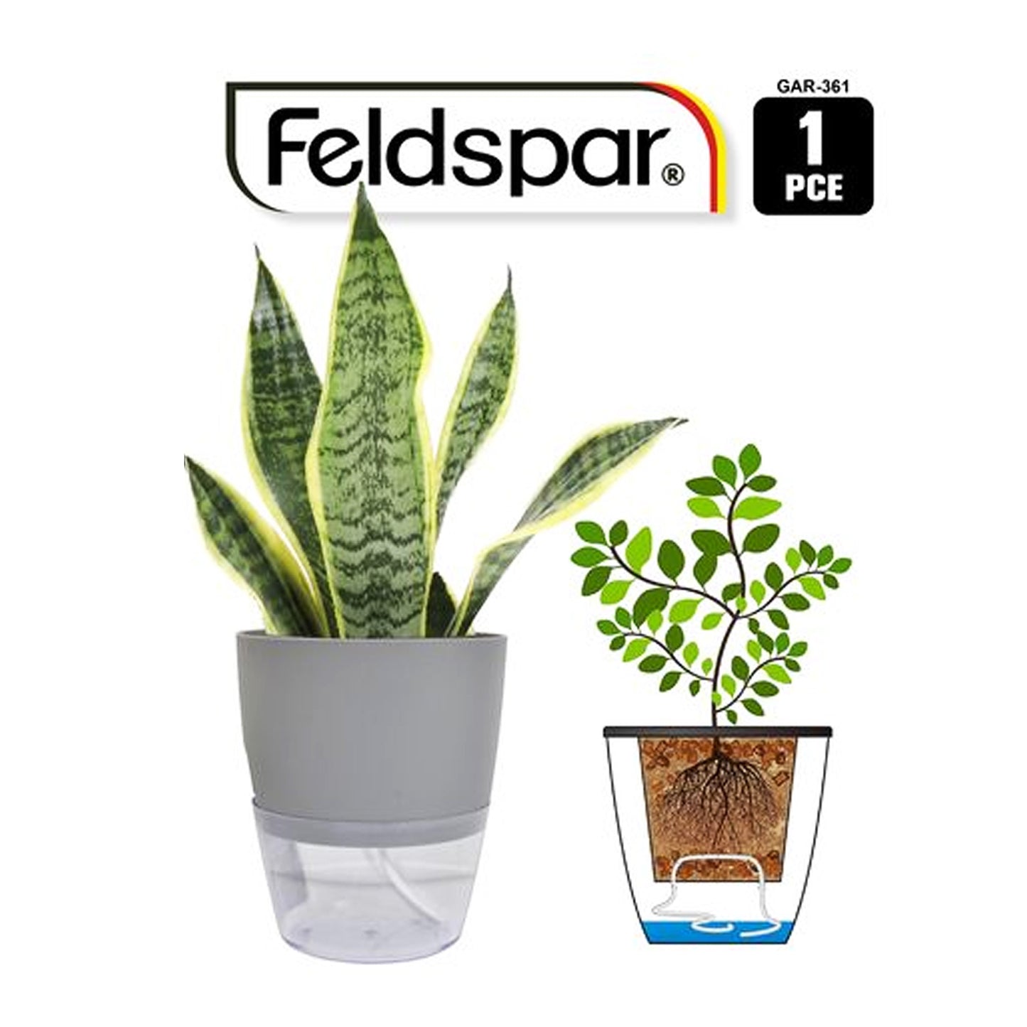 Self Watering Planter Hanging Wall Flower Pot Plastic Garden Box Outdoor Indoor