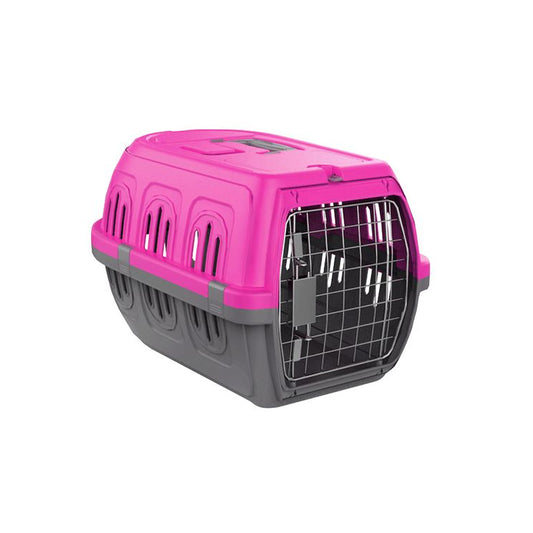 Pet Carrier Cage Crate Handle Hard Durable Door Steel Plastic Premium 48x33x28cm