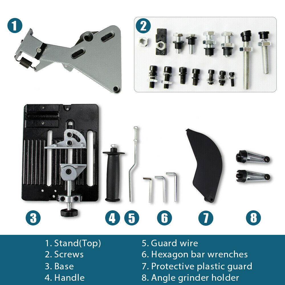 Titan Angle Grinder Stand Bracket Holder Support Cutting Base Metal Adjustable