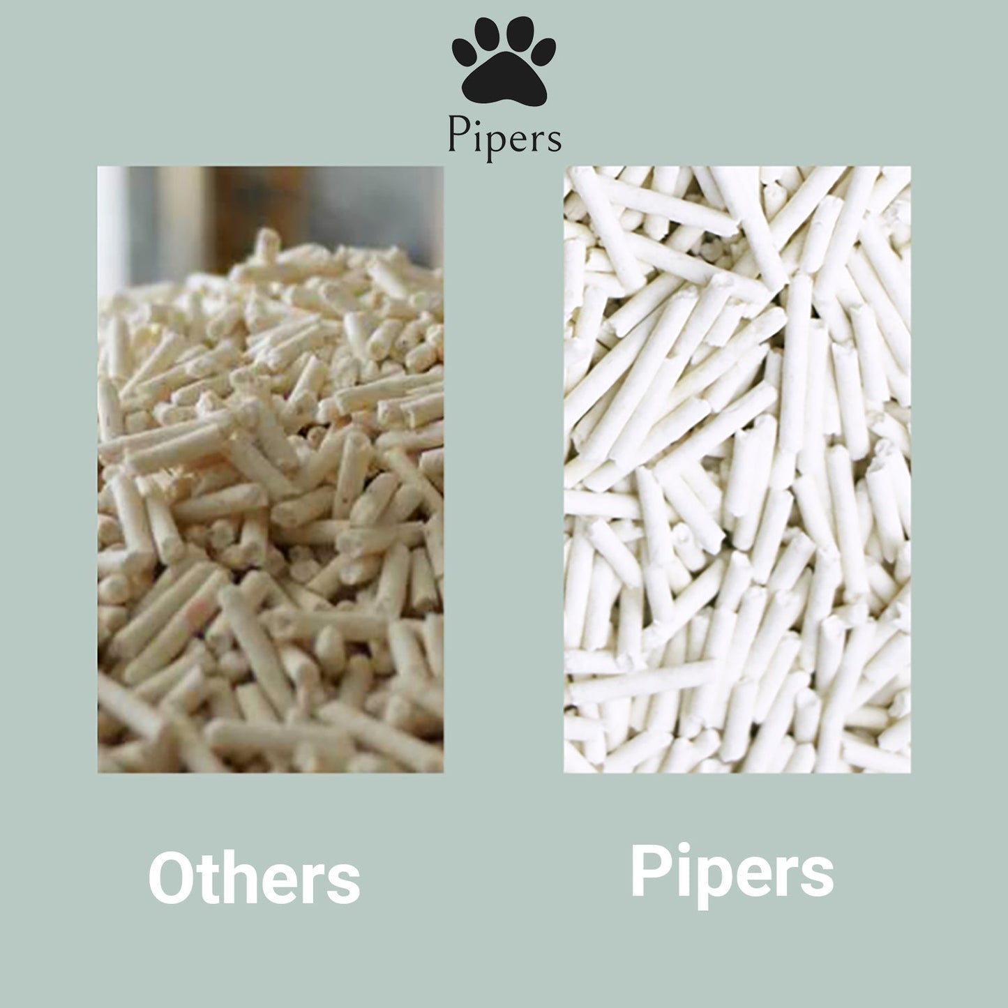 Pipers Natural Tofu Cat Litter Flushable Plant-Based Eco Clumping Odour Free