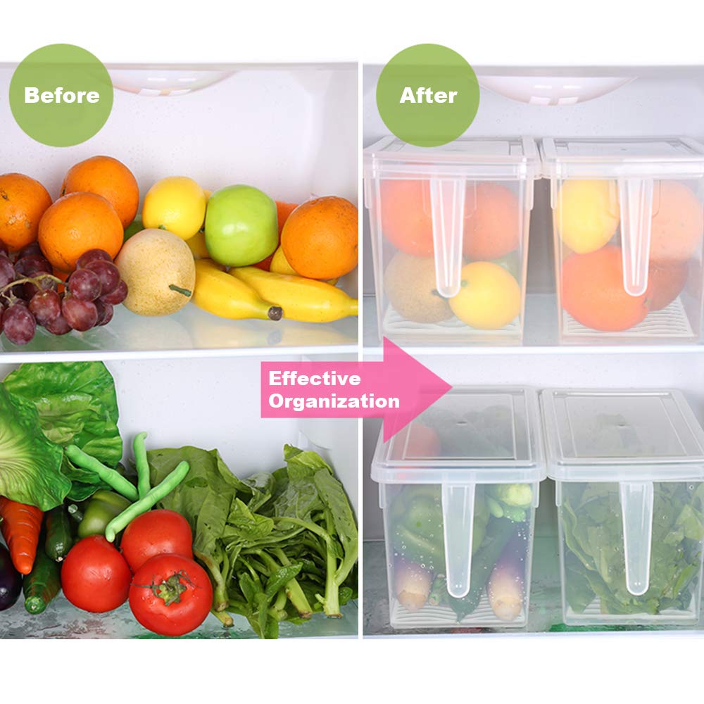Wasel Refrigerator Storage Box Food Container Kitchen Fridge Organiser Freezer