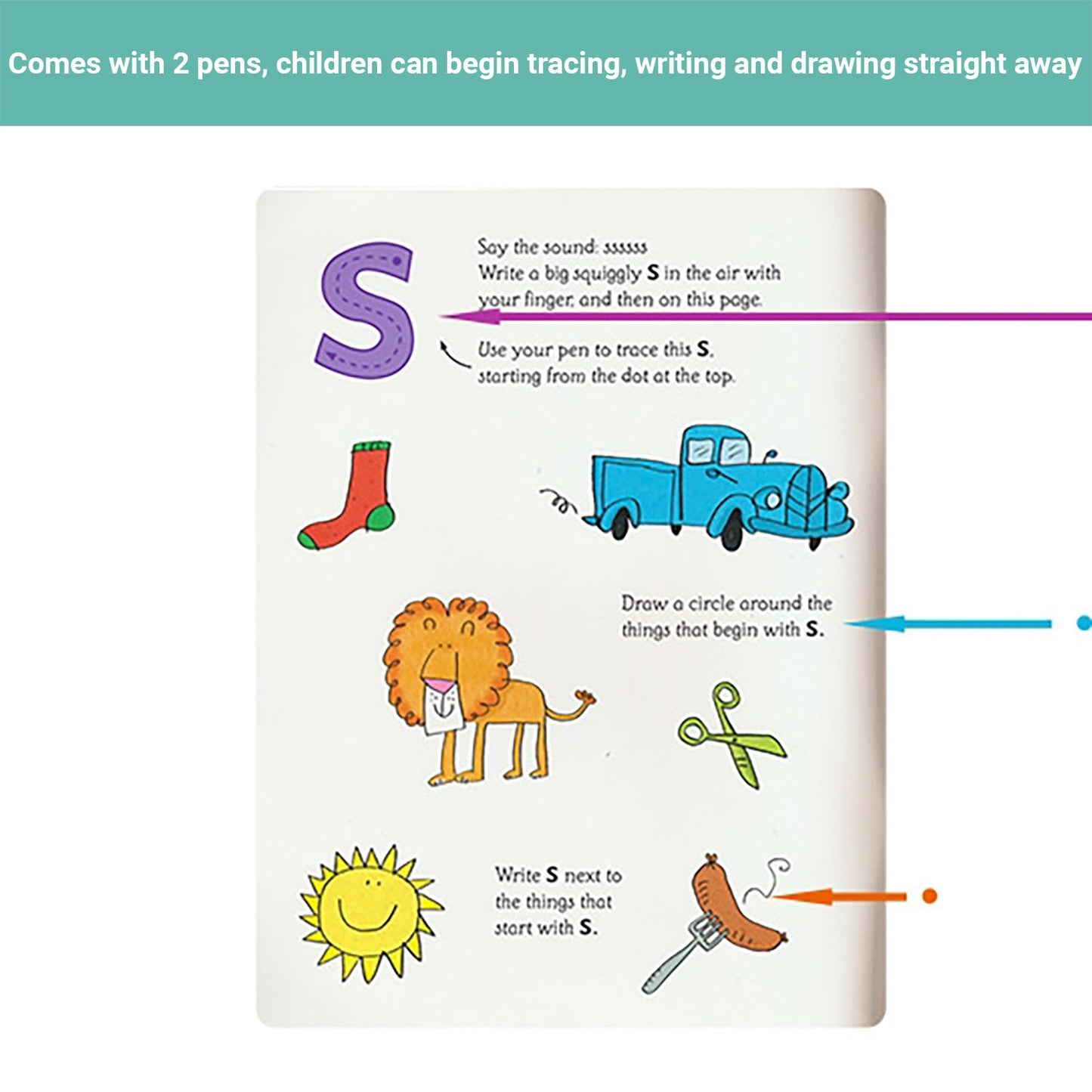 Truboo Wipe Clean Workbook Kids Toddlers Preschool Letter Learning 4/10Pcs Set