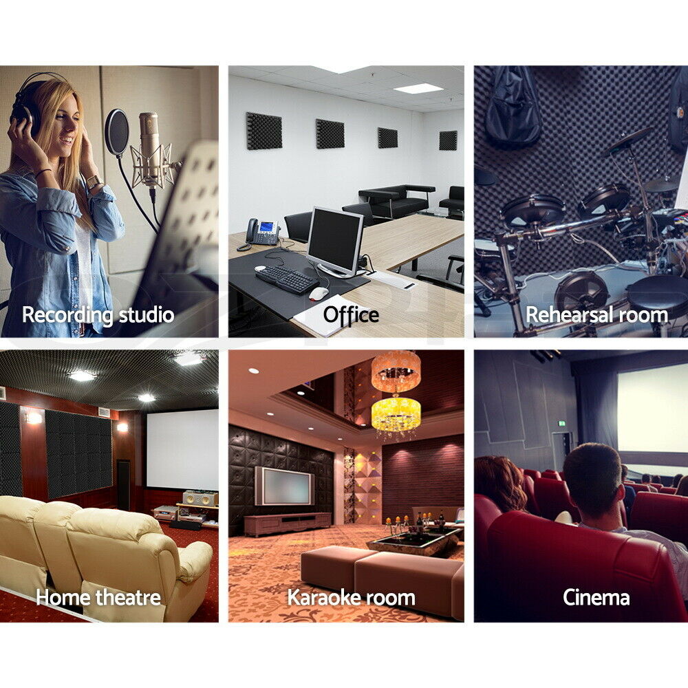 Sound Proofing Acoustic Panels Tiles Foam Studio Egg Shell Insulation Bass Traps