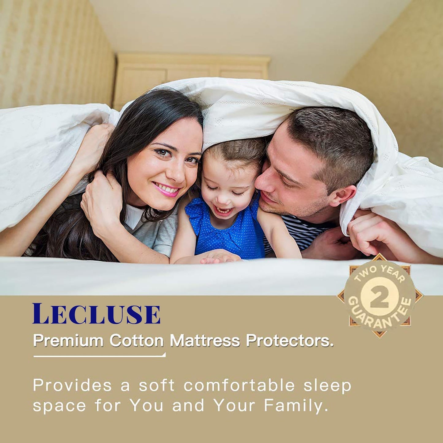 Lecluse Waterproof Bed Sheets Mattress Protector Pillow Cover Single Queen King