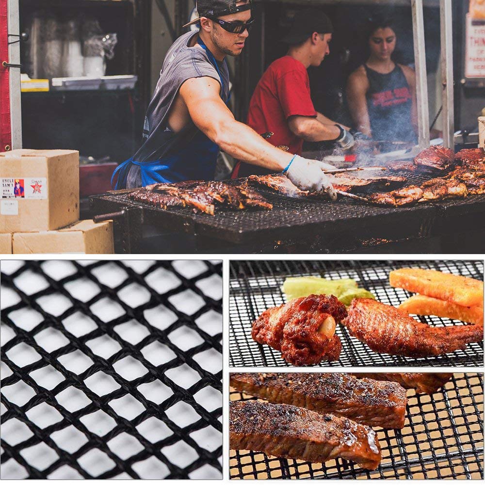 Landen BBQ Mesh Grill Mat Non-Stick Liner Cooking Barbecue Sheet Wire Baking Pad