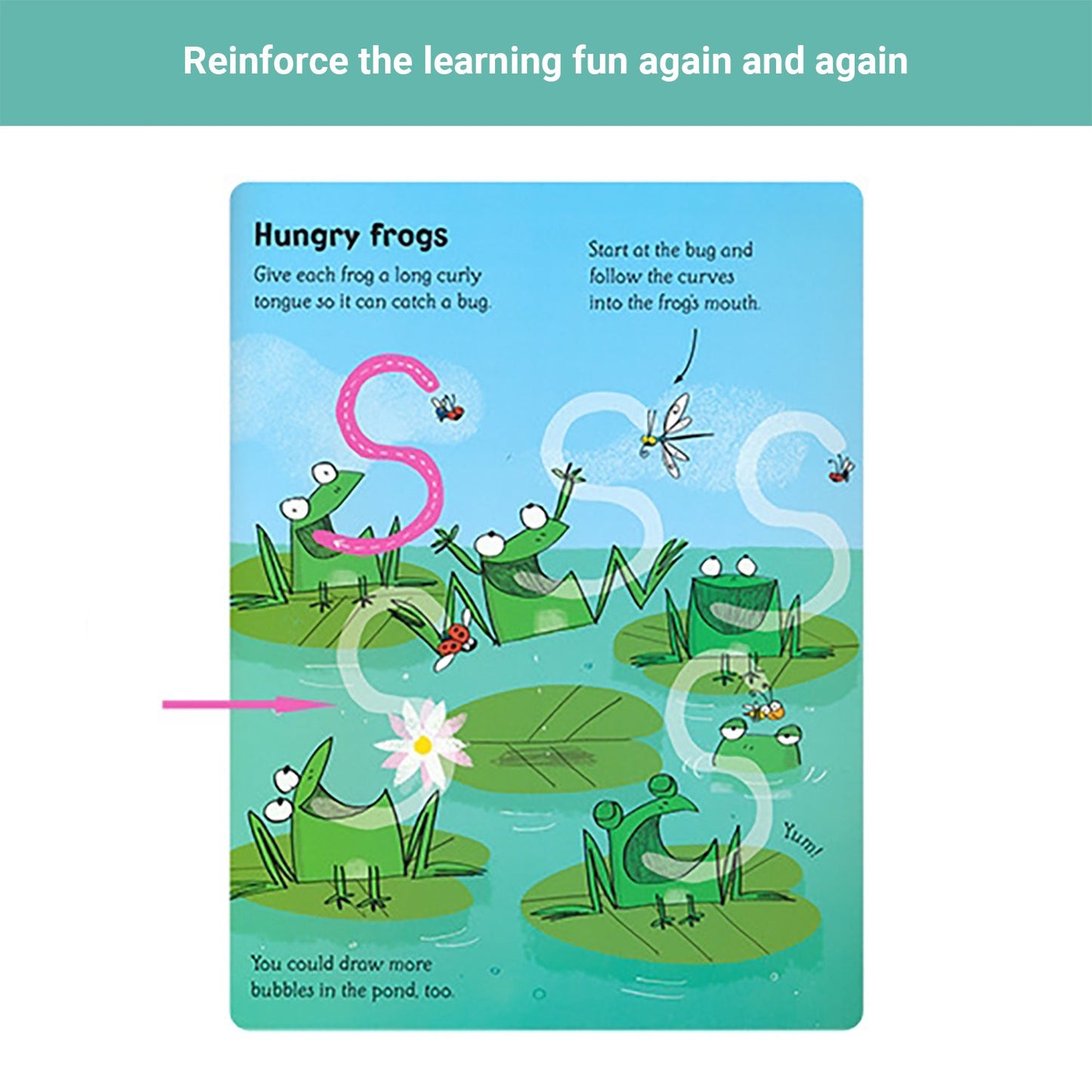 Truboo Wipe Clean Workbook Kids Toddlers Preschool Letter Learning 4/10Pcs Set