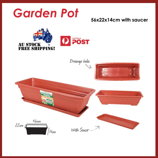 Flower Planter Pot Hanging Largs Garden Outdoor with Saucer Plastic Drainage