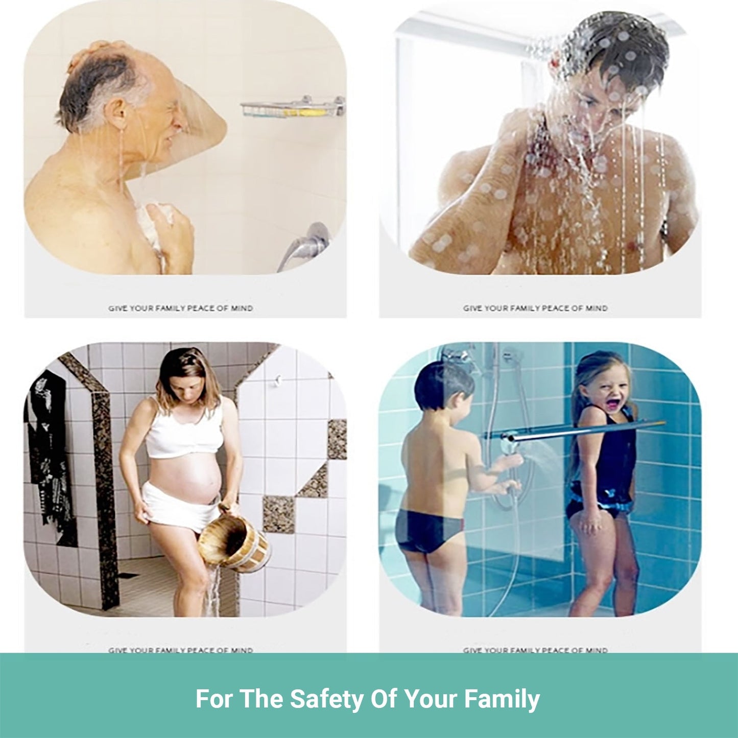 Wasel Bathroom Non-Slip Mat PVC Bath Foot Massage Lattice Suction Pad 38×70CM