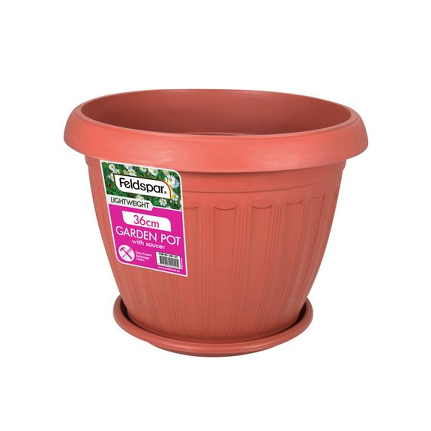 Flower Planter Pot Hanging Largs Garden Outdoor with Saucer Plastic Drainage