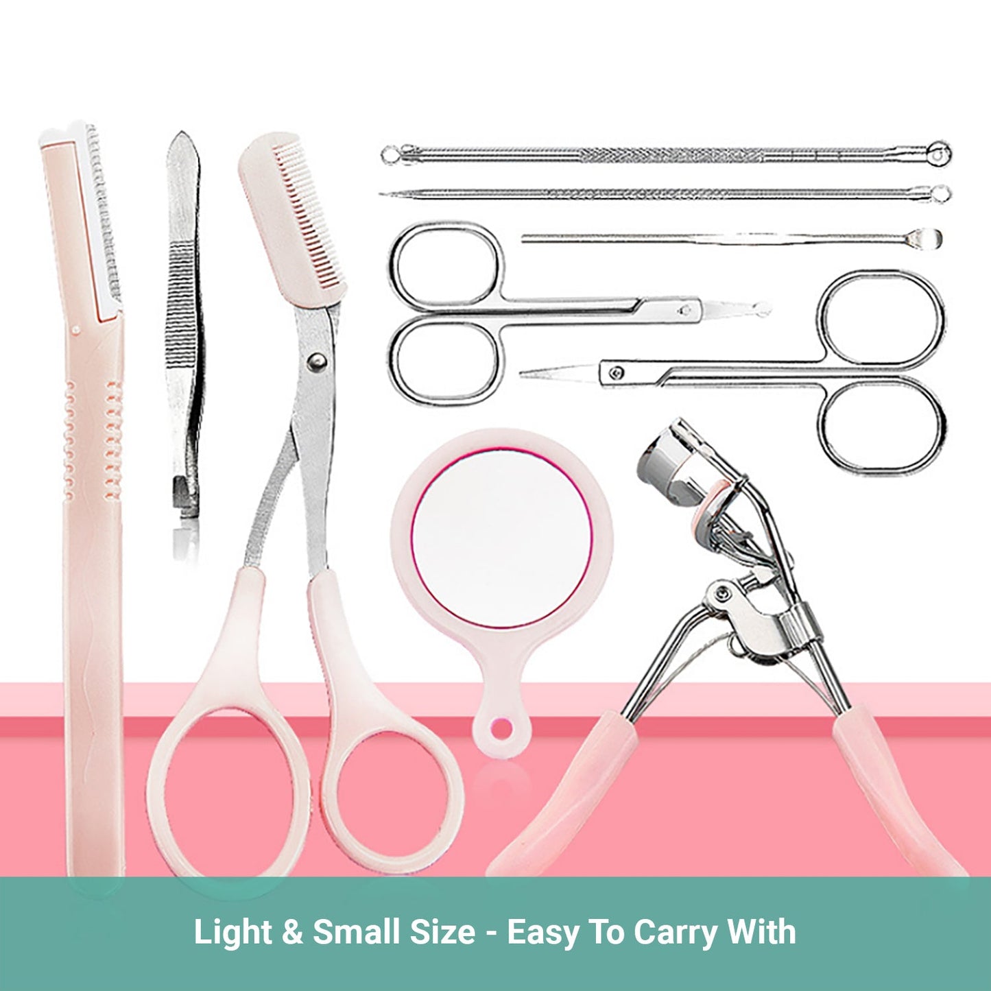 Lebeau 10 In 1 Eyebrow Razor Set Beauty Tool Eyelash Curler Hair Scissors Comb